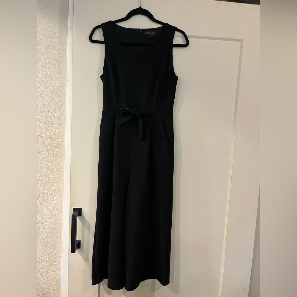 Rachel Zoe | Black Jumpsuit Cropped Tie Waist Womens Size 4